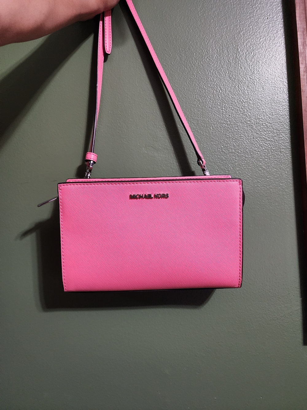 Michael Kors Pink Sheila Tea Rose Crossbody Bag
